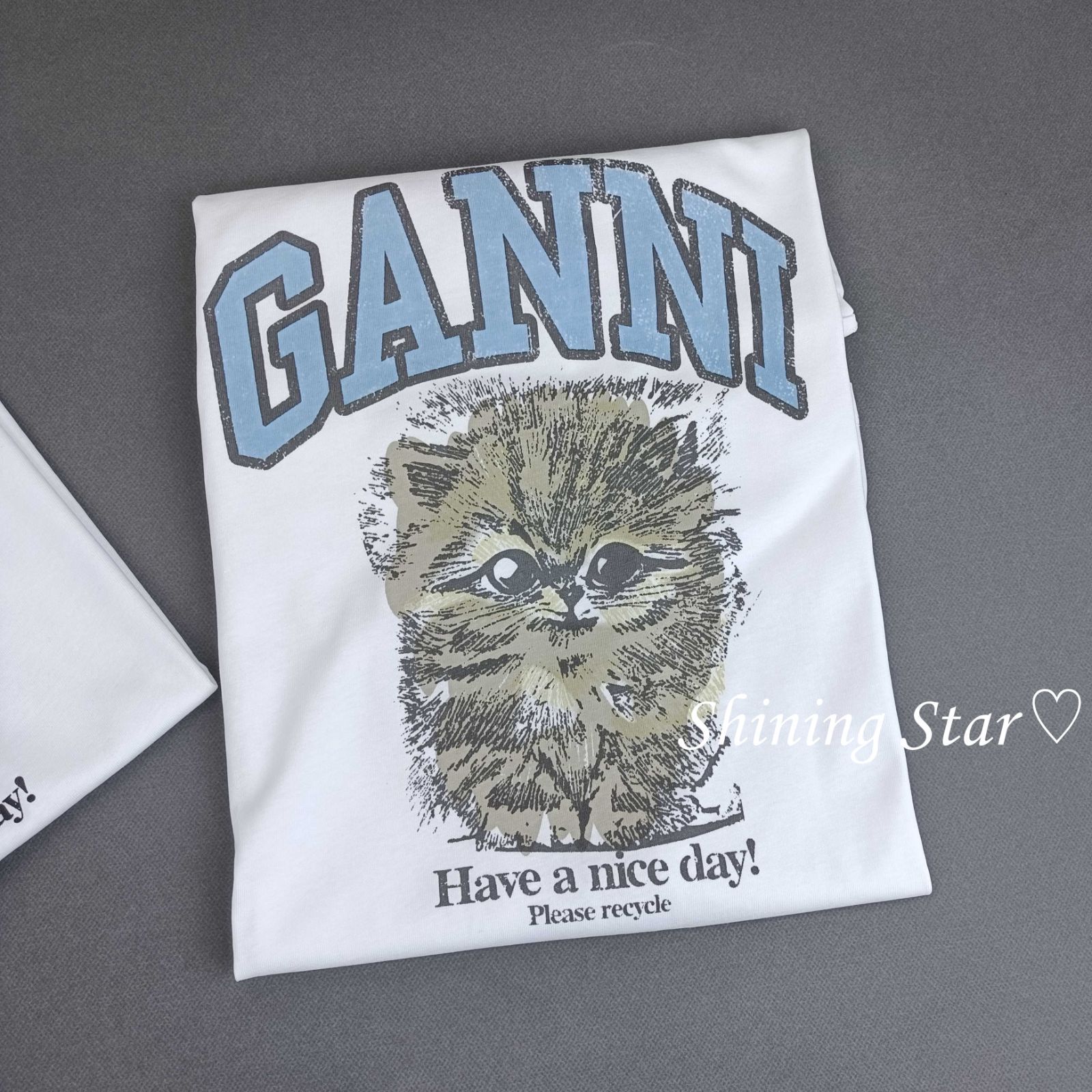 GANNI 猫グラフィック 半袖Tシャツ - メルカリ