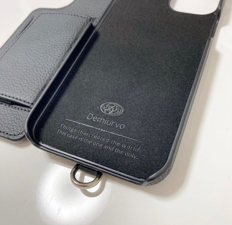 DEMIU ブラック レザー iPhoneケース DEMIU iPhone14proケース