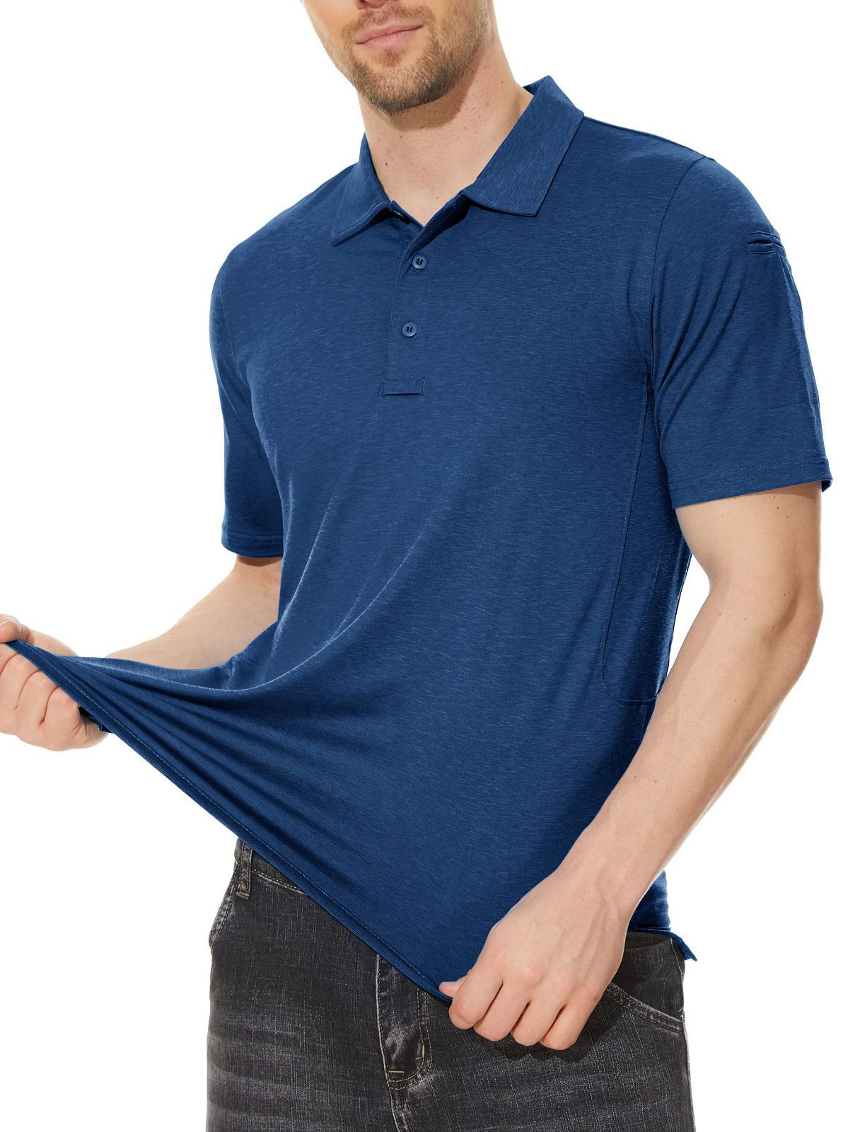 TACVASEN ポロシャツ メンズ 半袖シャツ カジュアル ランニングウェア