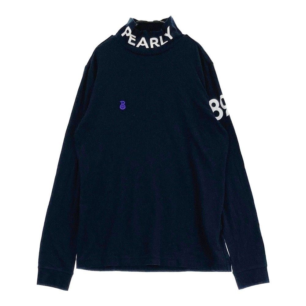 サイズ：0 PEARLY GATES パーリーゲイツ 2024年モデル ハイネック 長袖Tシャツ 総柄 ネイビー系 [240101492596] ゴルフウェア レディース ストスト PEARLY GATES パーリーゲイツ 2024年 長袖ハイネックTシャツ