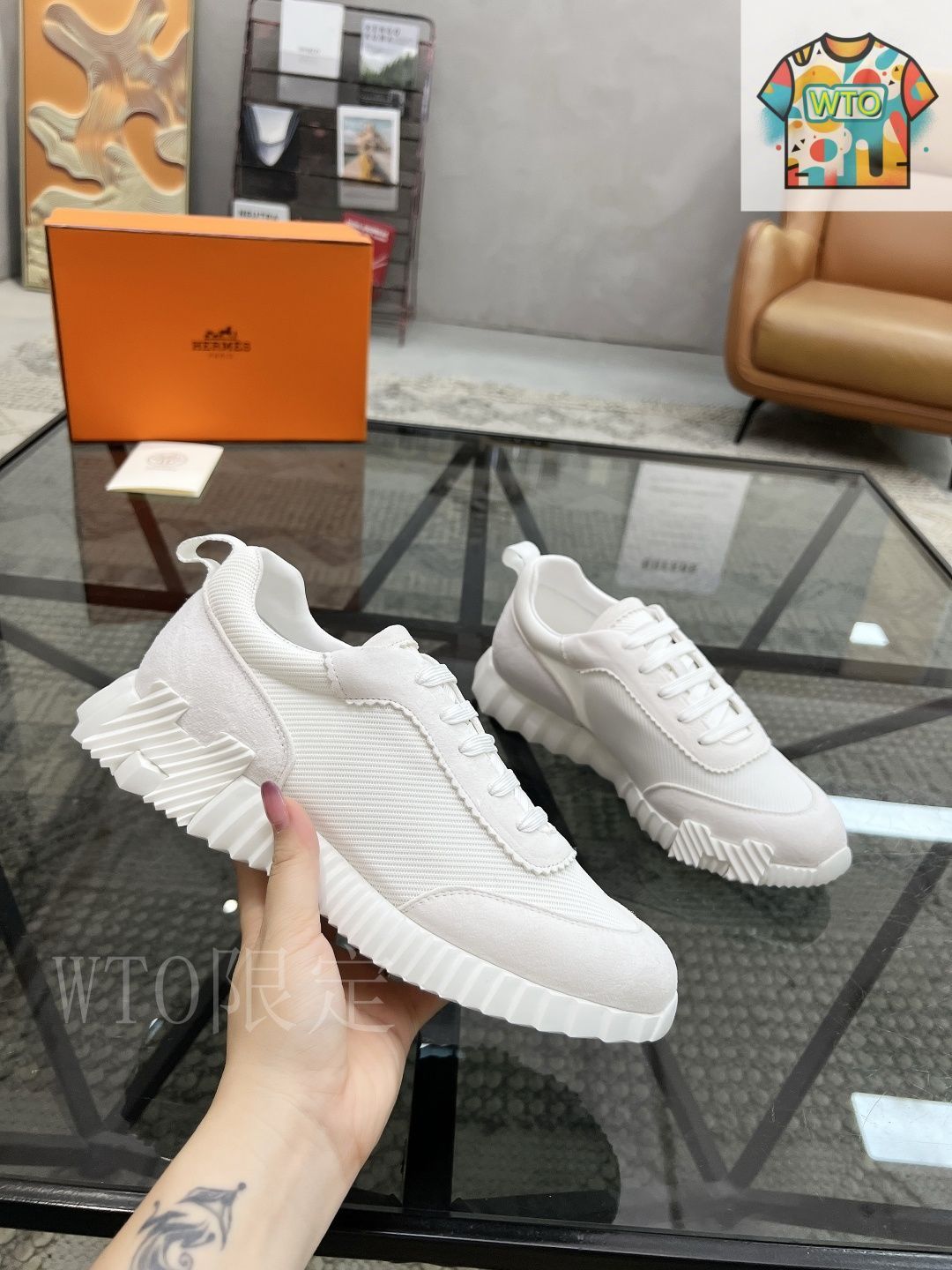 【カジュアルコーデに☆】HERMES Bouncing スニーカー Bouncing sneaker | Hermès USA