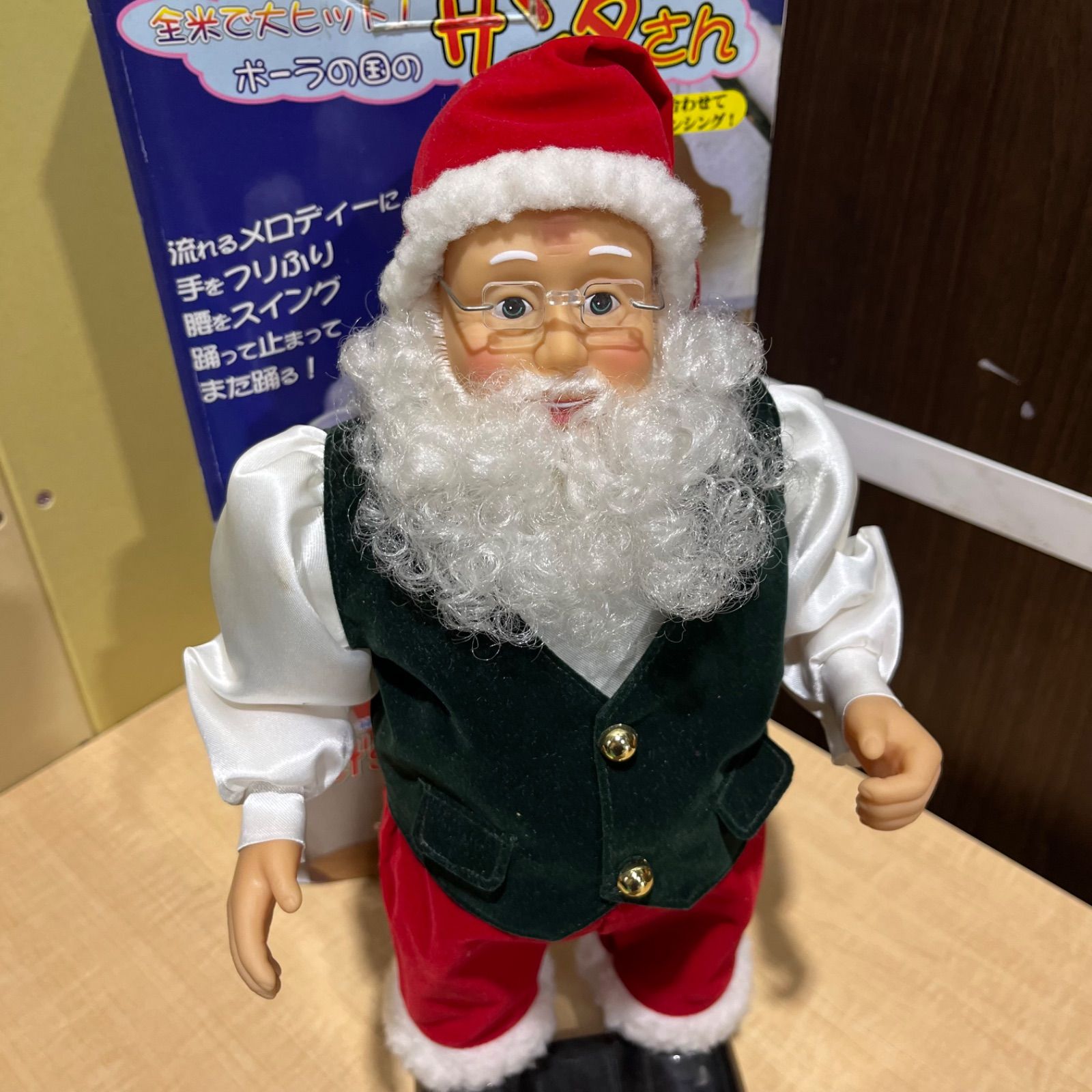 レトロ品】ダンシングサンタ 動作確認済 箱付き 説明書付き チラシ付き