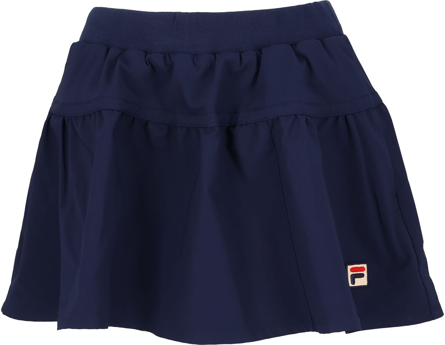 フィラ FILA テニス スコート レディース ウィメンズ 女性 大人 スカート ボトムス ウェア ロゴ ワンポイント ギャザーフ ー 部活動 クラブ サークル スクール 練習 試合 EL0243 20Z ネイビー
