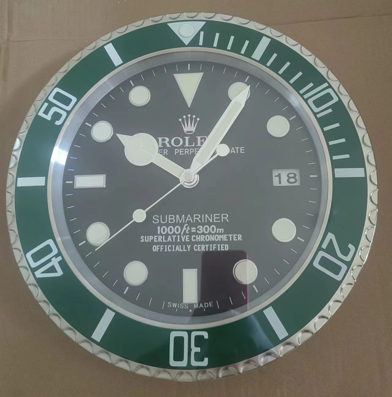 販促品 ROLEX希少品 ロレックス 掛け時計 黒 緑 GMTマスター 販促品 ROLEX希少品 ロレックス 掛け時計 黒 緑 GMTマスター