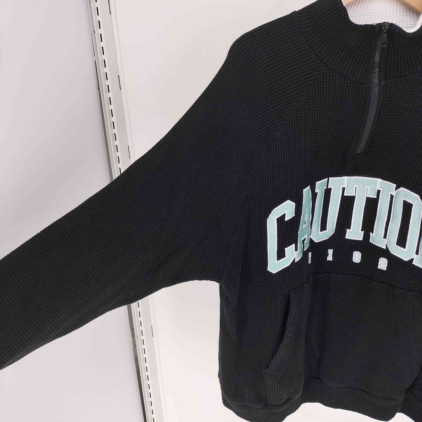 エフアールツー FR2 CAUTION 6182 月桃 刺繍 サーマル ハーフジップ 
