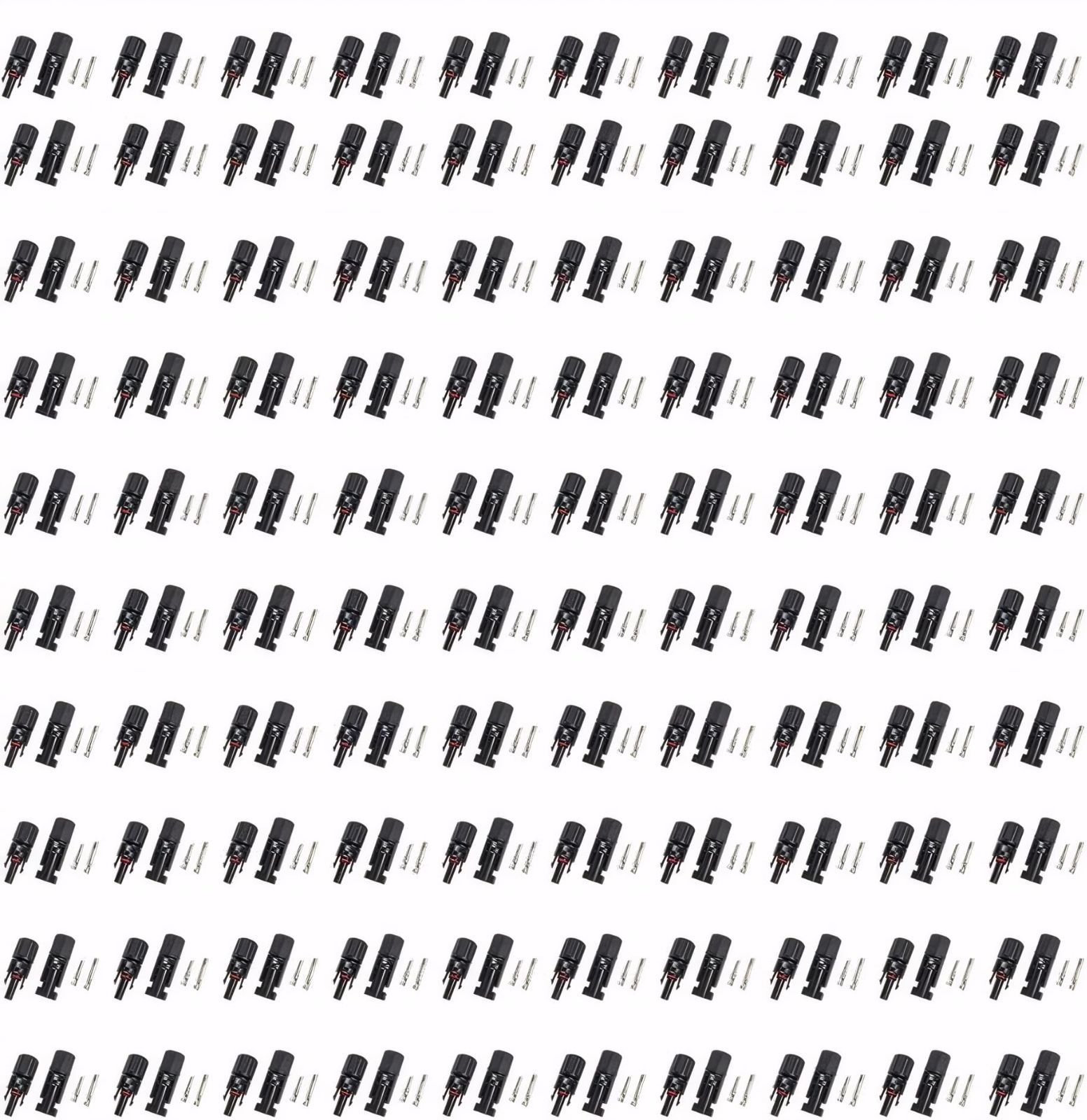 Color 100 MC4コネクター ソーラー パネル対応 接続ケーブル用 オス メス各20個 取り付けレンチ付 耐熱 防水 防塵 100