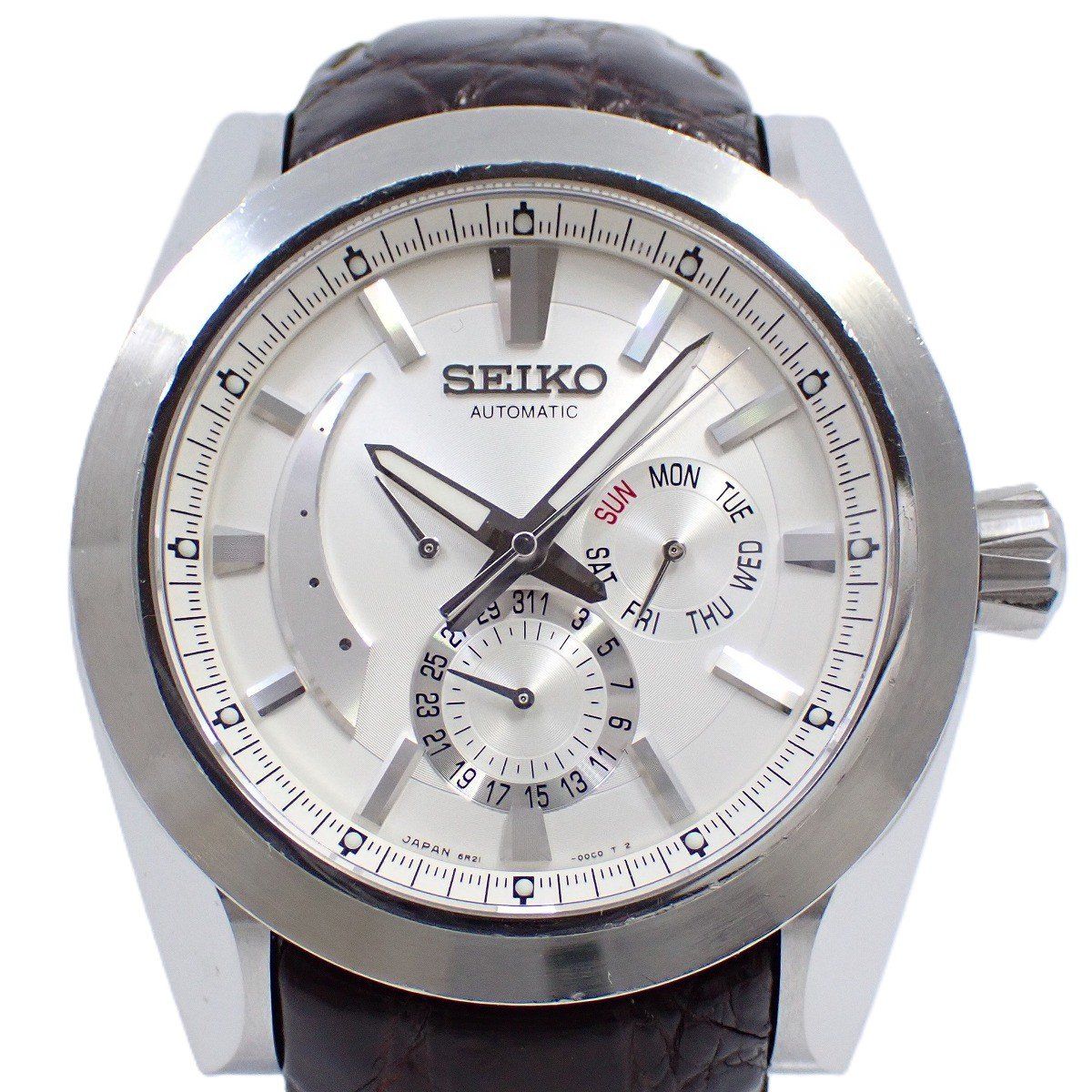 SEIKO セイコー ブライツ アナンタ メカニカル 自動巻き メンズ 腕時計 シルバー文字盤 純正革ベルト SAEC003 | 6R21-00C0 いおき質店