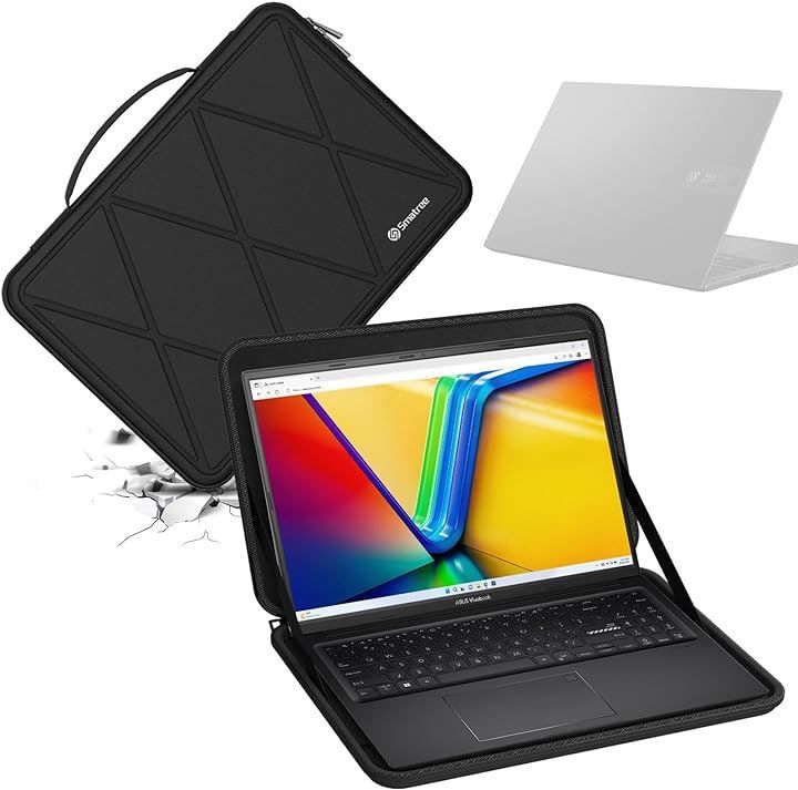 Smatree ハードEVA保護スリーブケース 16インチ ASUS Vivobook 16X/16X/16X OLED/16ラップトップ用、 15.6インチ Zenbook Pro( Black，  For ASUS 16インチ（M91）)