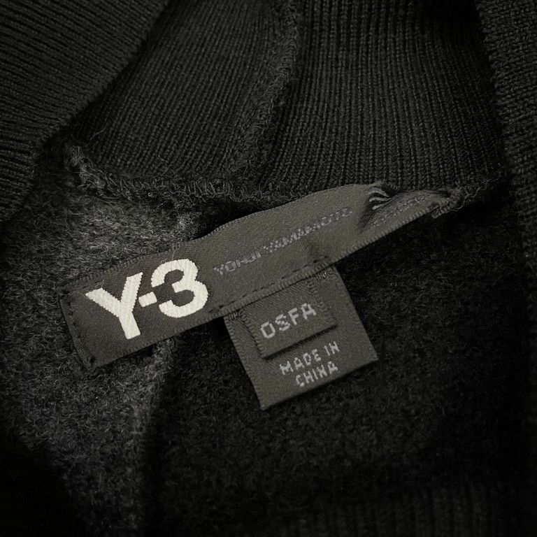 Y-3 12AW パネルパターン裏起毛スウェットハイネックポンチョ LOOK6