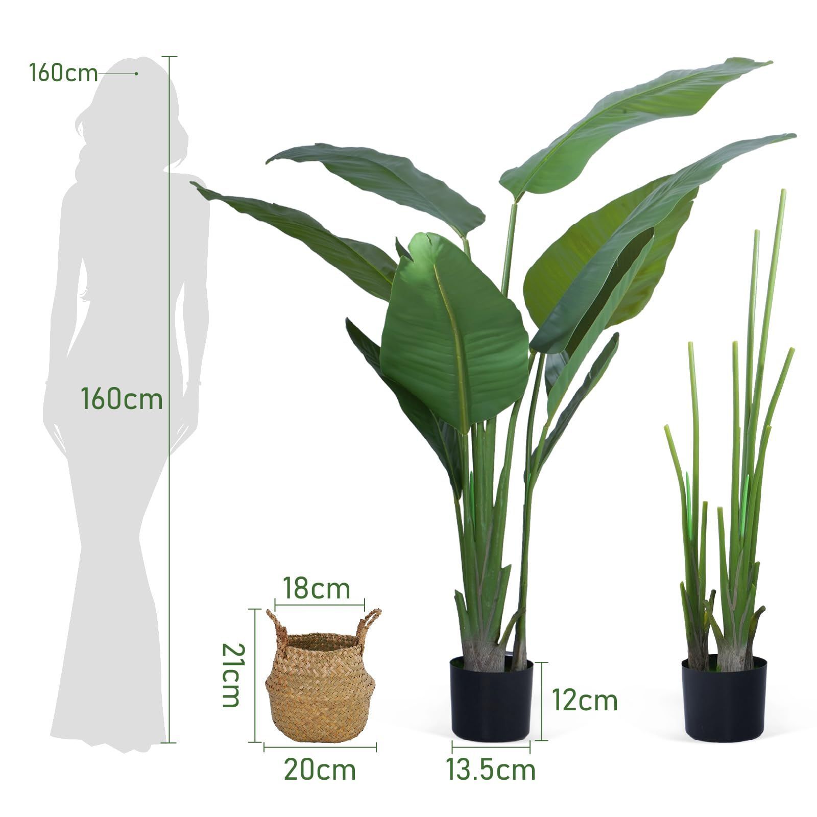 楽鳥花160cm フェイクグリーン