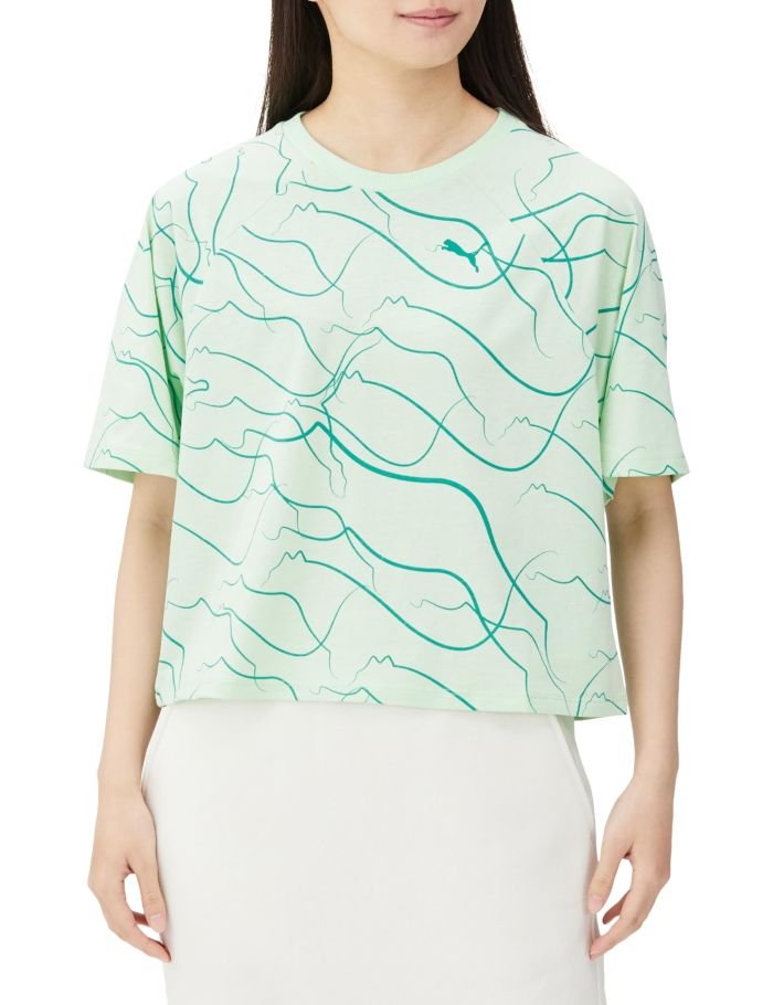 【新品・5営業日で発送】PUMA プーマ PUMA_MOTION_AOP_Tシャツ (681247) 色 : FRESH_MINT-A サイズ : L 