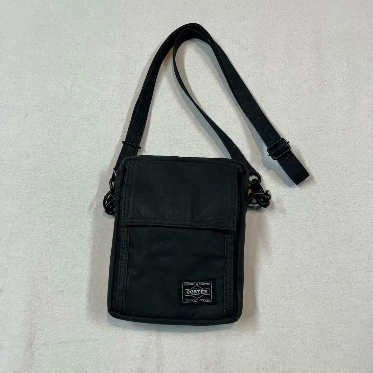 Porter ポーター リップストップ ミニ クロスバッグ ショルダーバッグ ブラック