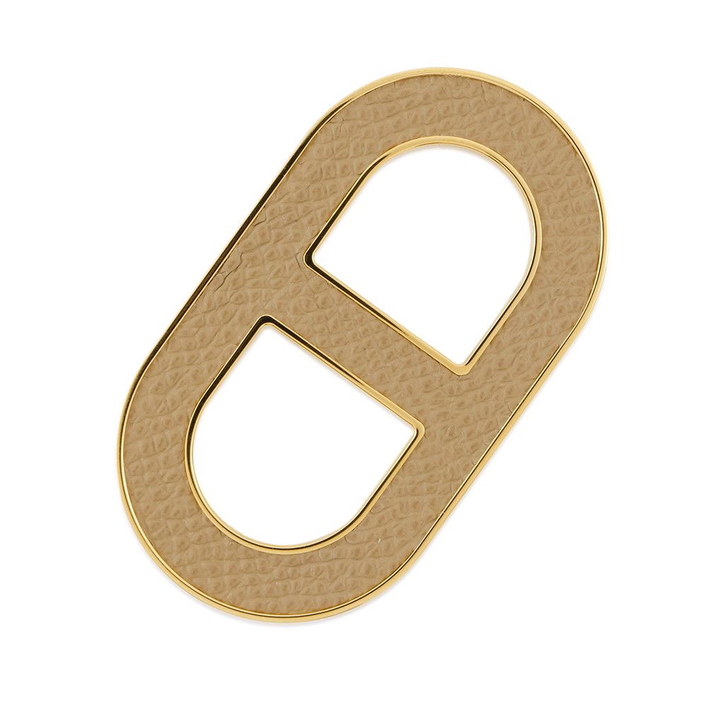 エルメス ブローチ シェーヌダンクル プシエール ゴールド金具 エプソン HERMES