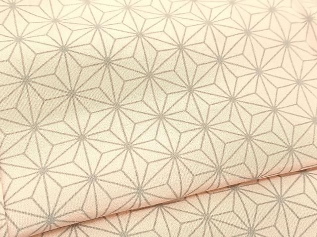 正絹　長襦袢　無双袖仕立　麻の葉　一目鹿の子　✨未使用✨ 平和屋着物□長襦袢 無双仕立て 麻の葉文様 正絹 逸品 未使用