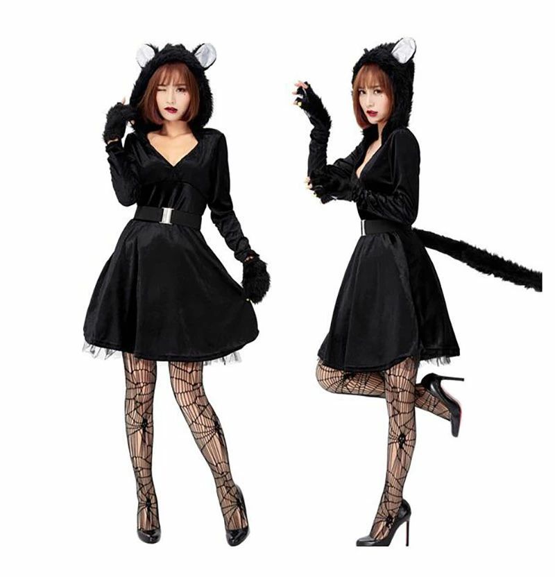 ハロウィンコスプレ 黒猫 即日発送】【ハロウィン】 レースブラックキャット / 黒猫