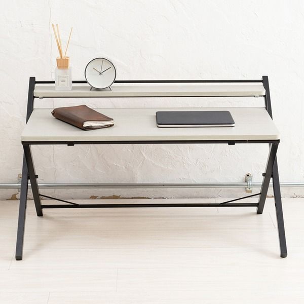 幅80cm◎棚付折りたたみワークデスク テーブル【新品・未使用品】