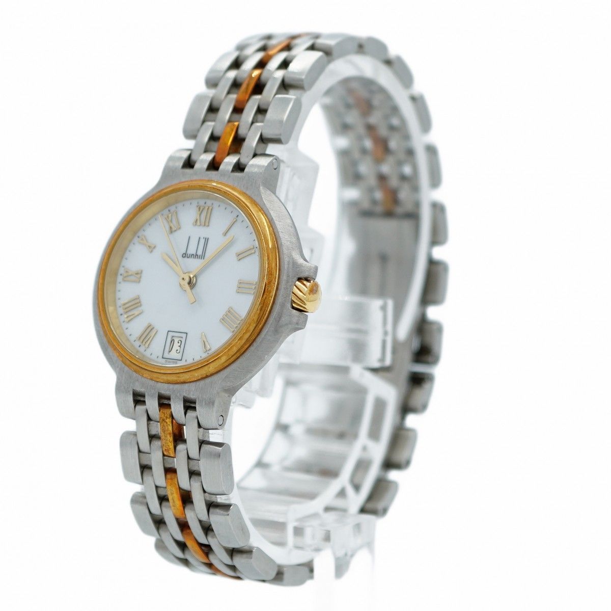 5wwm0017 ダンヒル エリート 白文字盤 腕時計 レディース