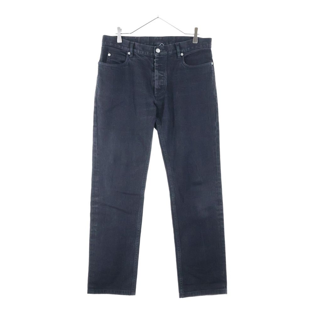 Maison Margiela 14 (メゾンマルジェラ) SLIM JEAN スリムジーン ブラックデニムパンツ ストレート レザーパッチ S50LA0129
