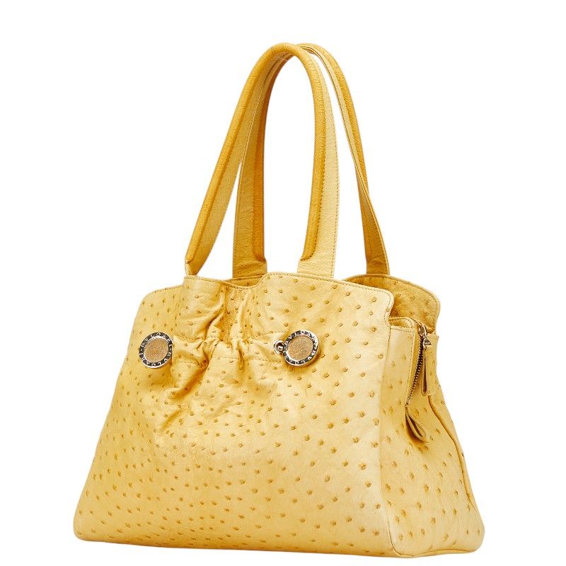 ブルガリ オーストリッチ イエロー レザー レディース BVLGARI 1-0229078