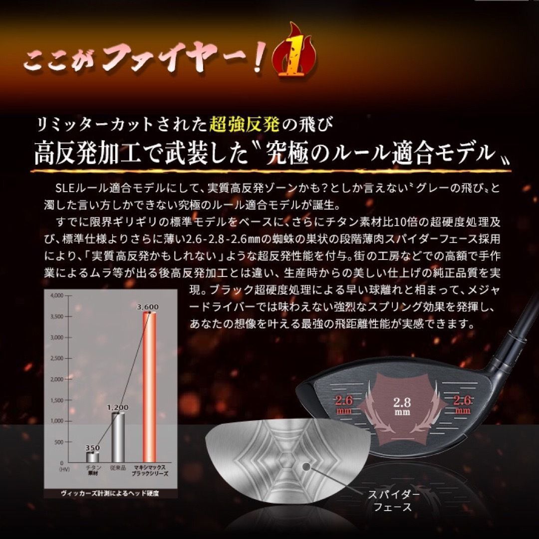新発売！高反発加工の最強適合! ファイヤー マキシマックス BS