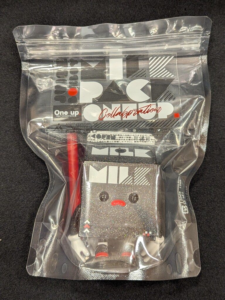 MUUKTOY ジュースボックスボーイ MILK PACK ONEUPコラボ/グレークリアラメ