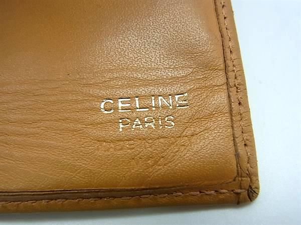 CELINE セリーヌ マカダム柄 PVC×レザー 二つ折り 財布