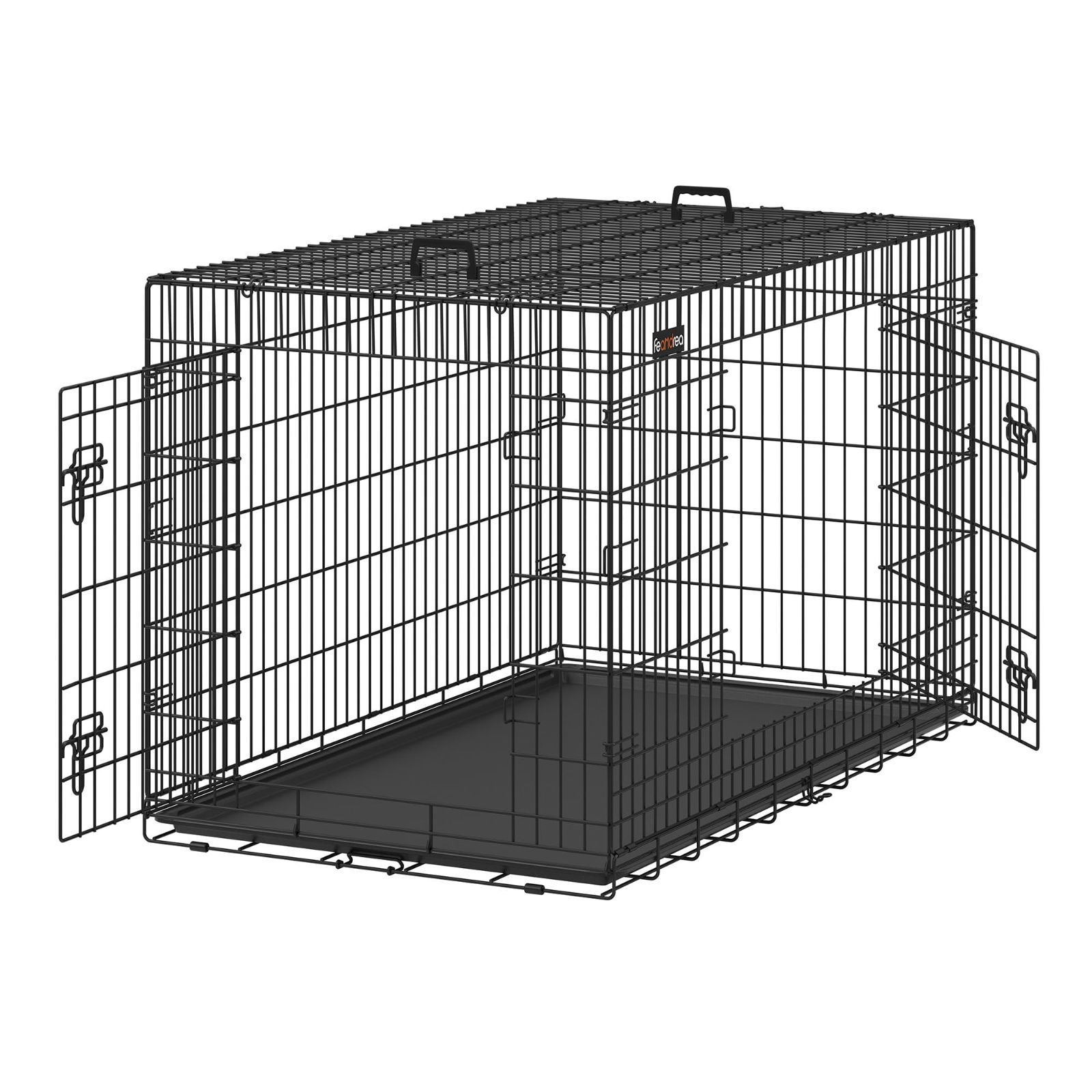 人気商品 FEANDREA ペットケージ 136x79x84cm 室内外兼用 犬 猫 トレー付き 折り畳み式 持ち手付き 移動便利 PPD054B01