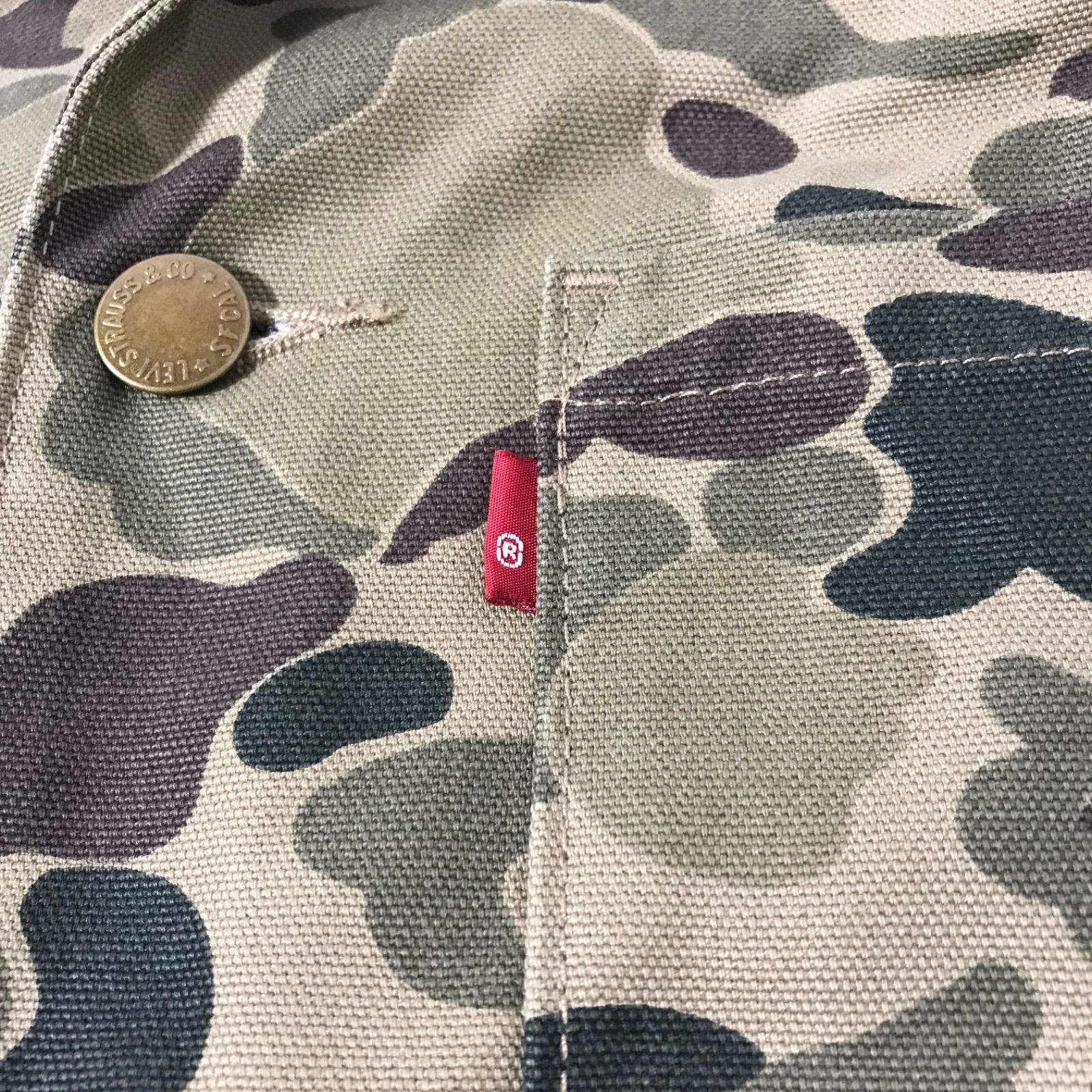M0827-10-F Levi's リーバイス カバーオール カモフラ 迷彩柄 S