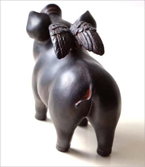 Aynsley花柄 ぶたの置物 ぶた 置物 置き物 雑貨 豚 ブタ 天使 羽