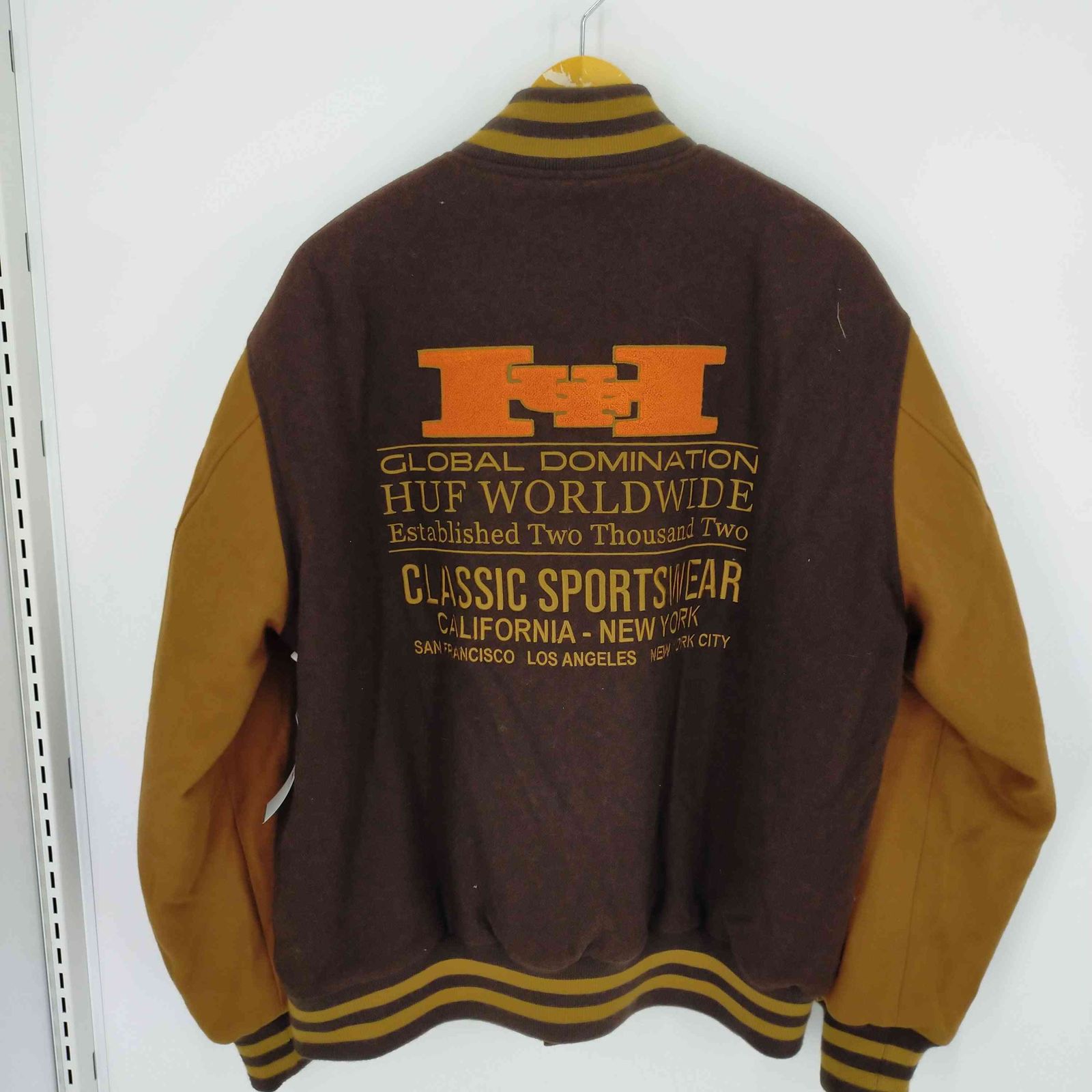 ハフ HUF 23AW HARRISON VARSITY JACKET ライン ルーズシルエット 
