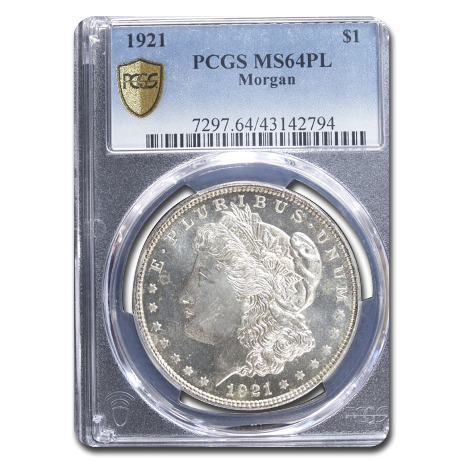 1921 Morgan Dollar MS-64 PCGS Proof Like
