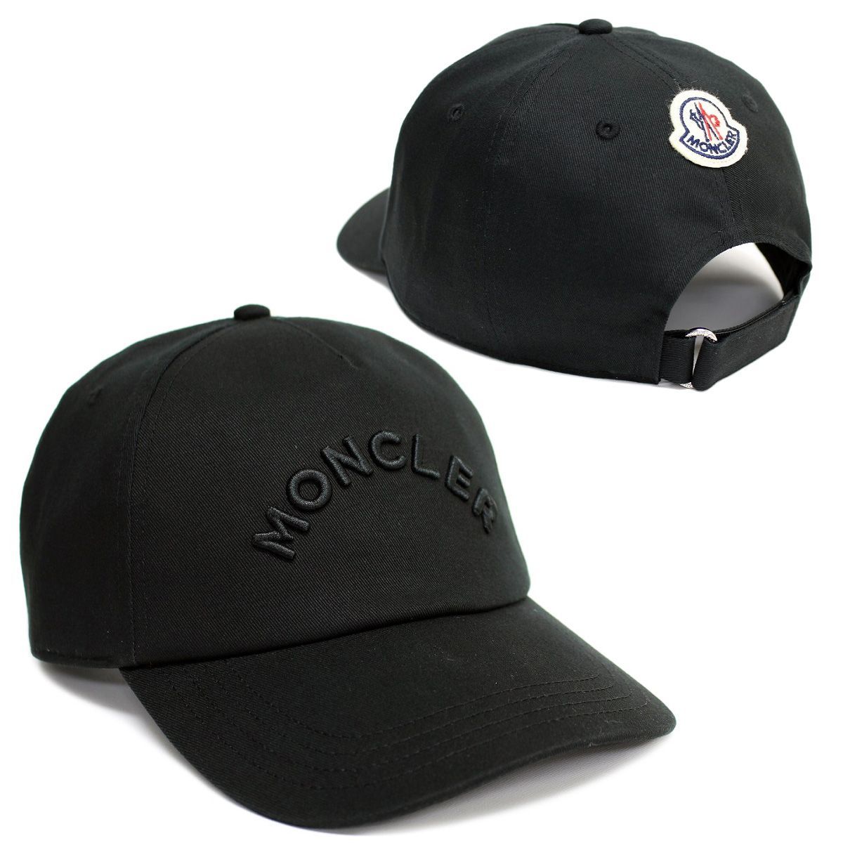86 MONCLER モンクレール 3B00040 04863 ブラック ベースボールキャップ ロゴ 男女兼用