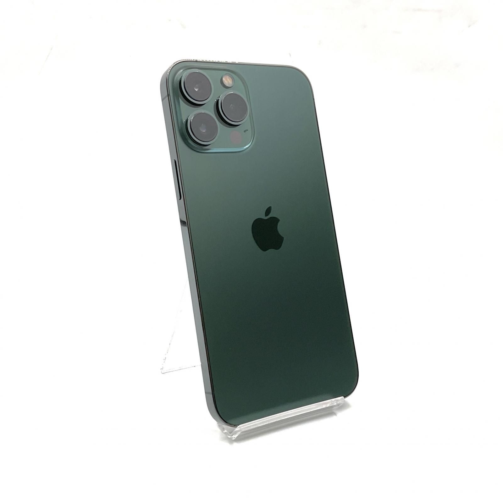 【全額返金保証】【最速発送】Apple iPhone 13 Pro Max 256GB アルパイングリーン Softbank 白ロム 90% 美品 動作確認済