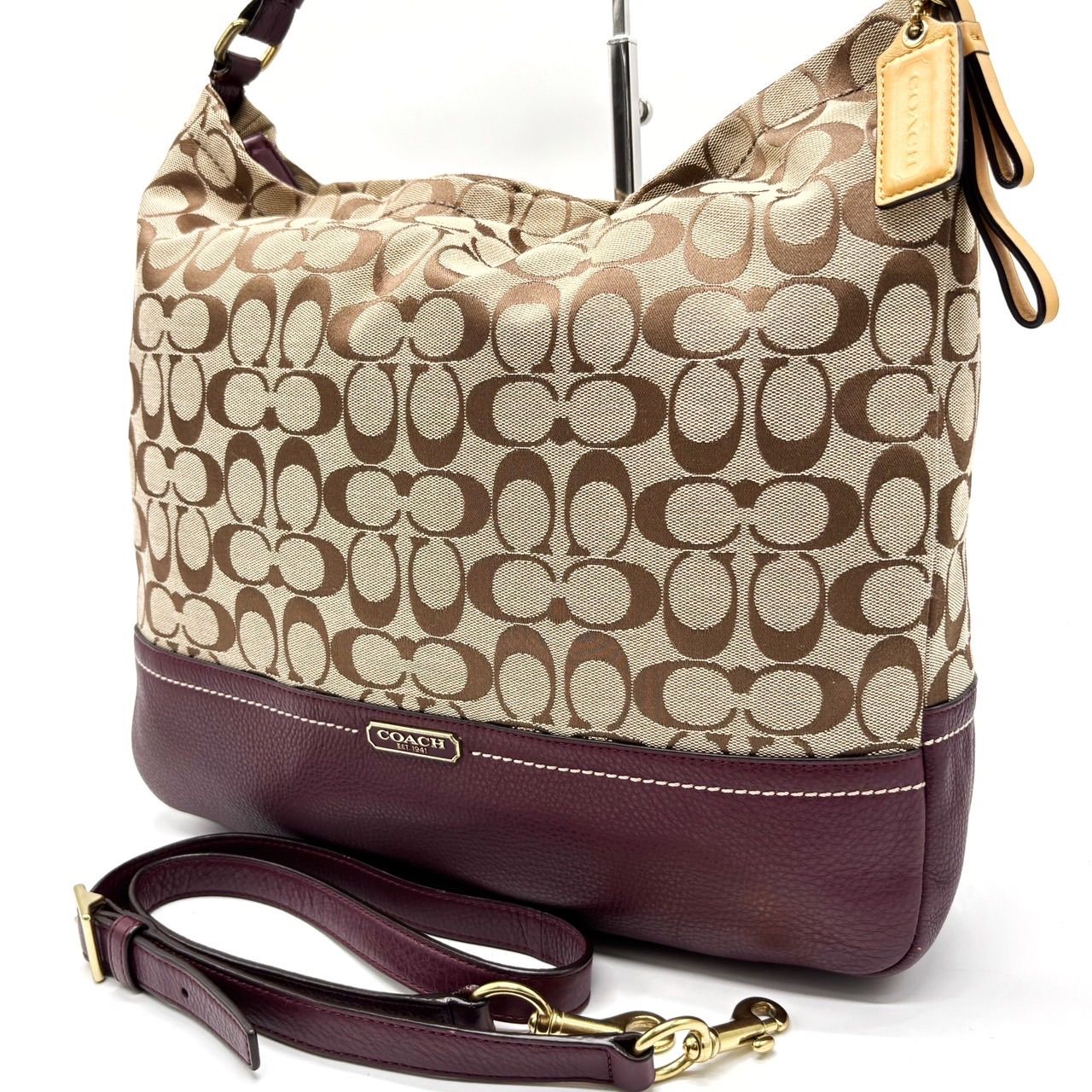 良品】 COACH コーチ 2way ワンショルダーバッグ トートバッグ 