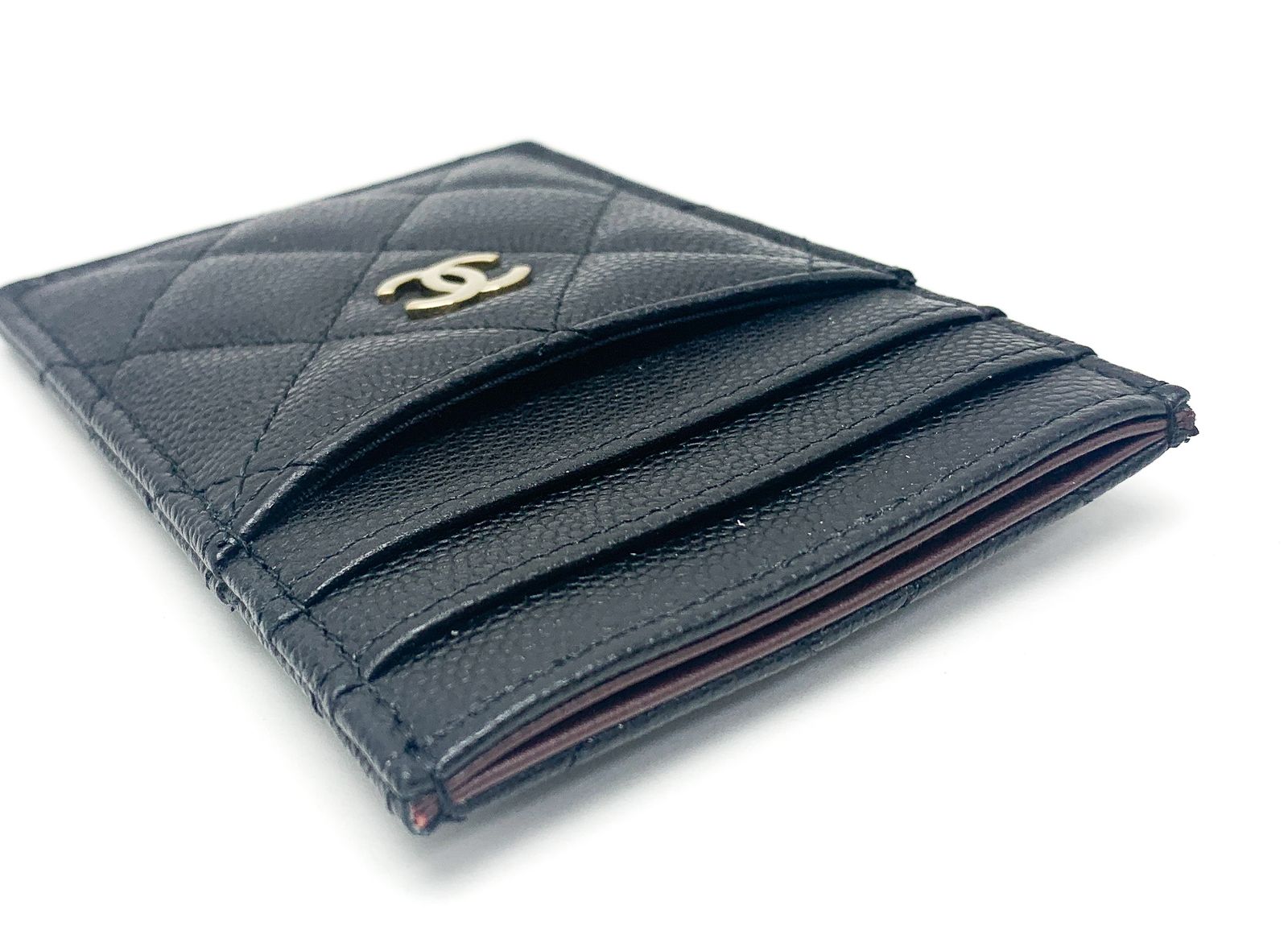 CHANEL シャネル キャビアスキン 黒 ブラック ゴールド金具 CCマーク  