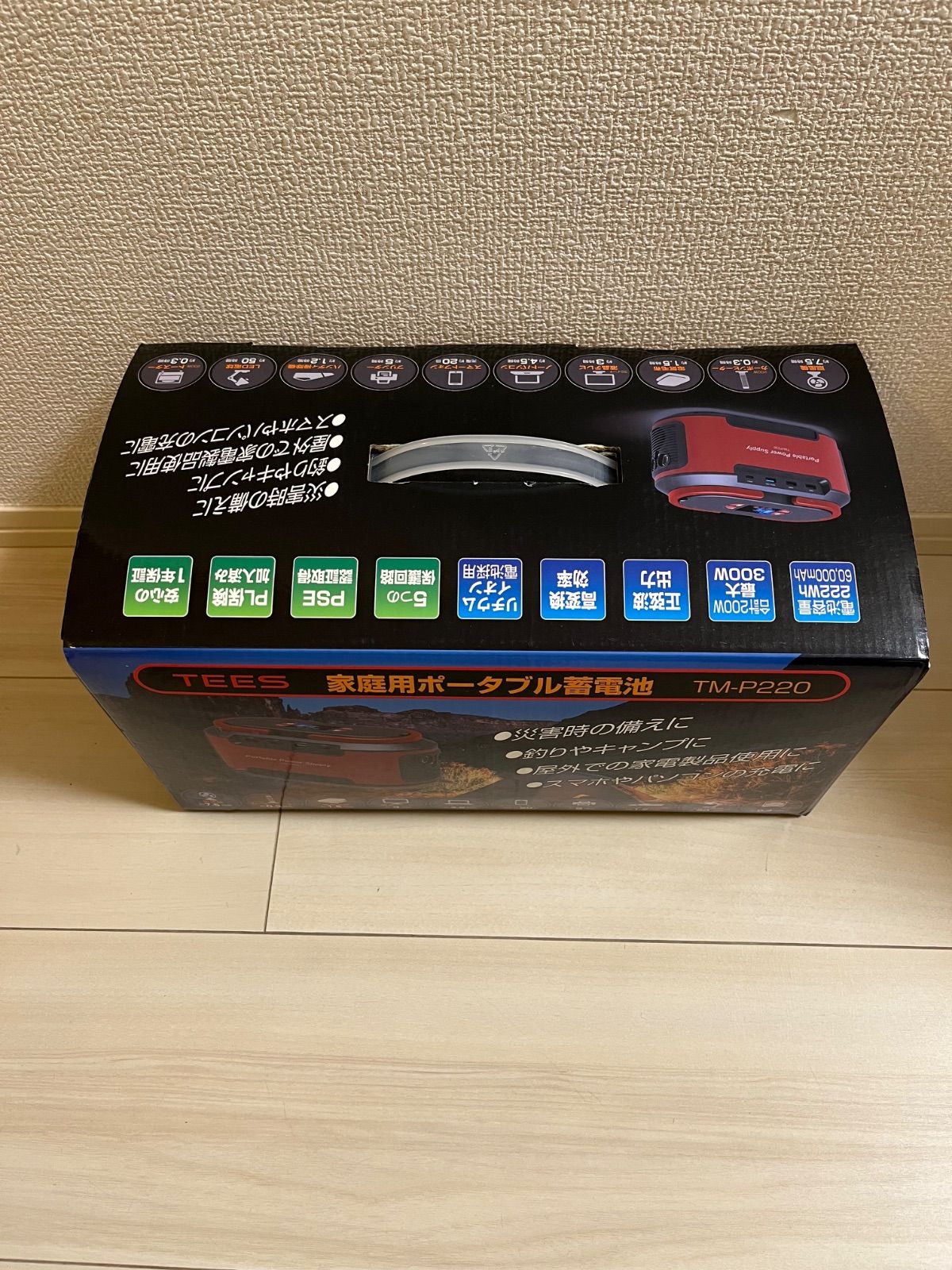 TEES TM-P440 家庭用ポータブル蓄電 これだけで安心！簡単ポータブル電源・ソーラーパネルセット