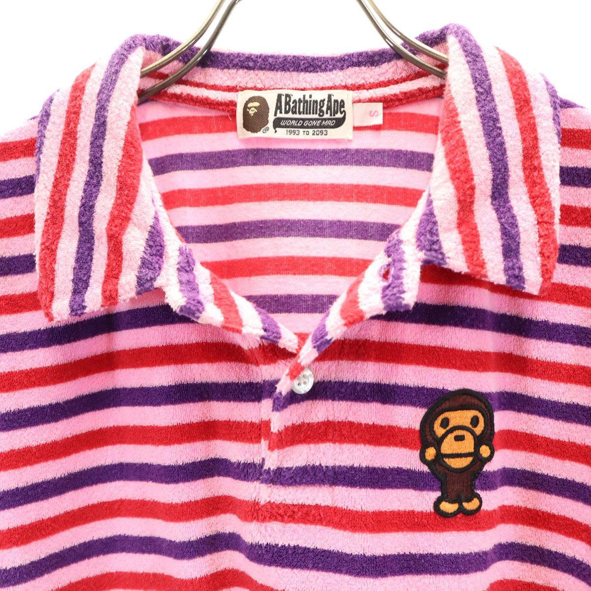 新品 A BATHING APE 半袖ポロシャツ ピンク A BATHING APE｜ア ベイシング エイプのトップス（ピンク/桃色系