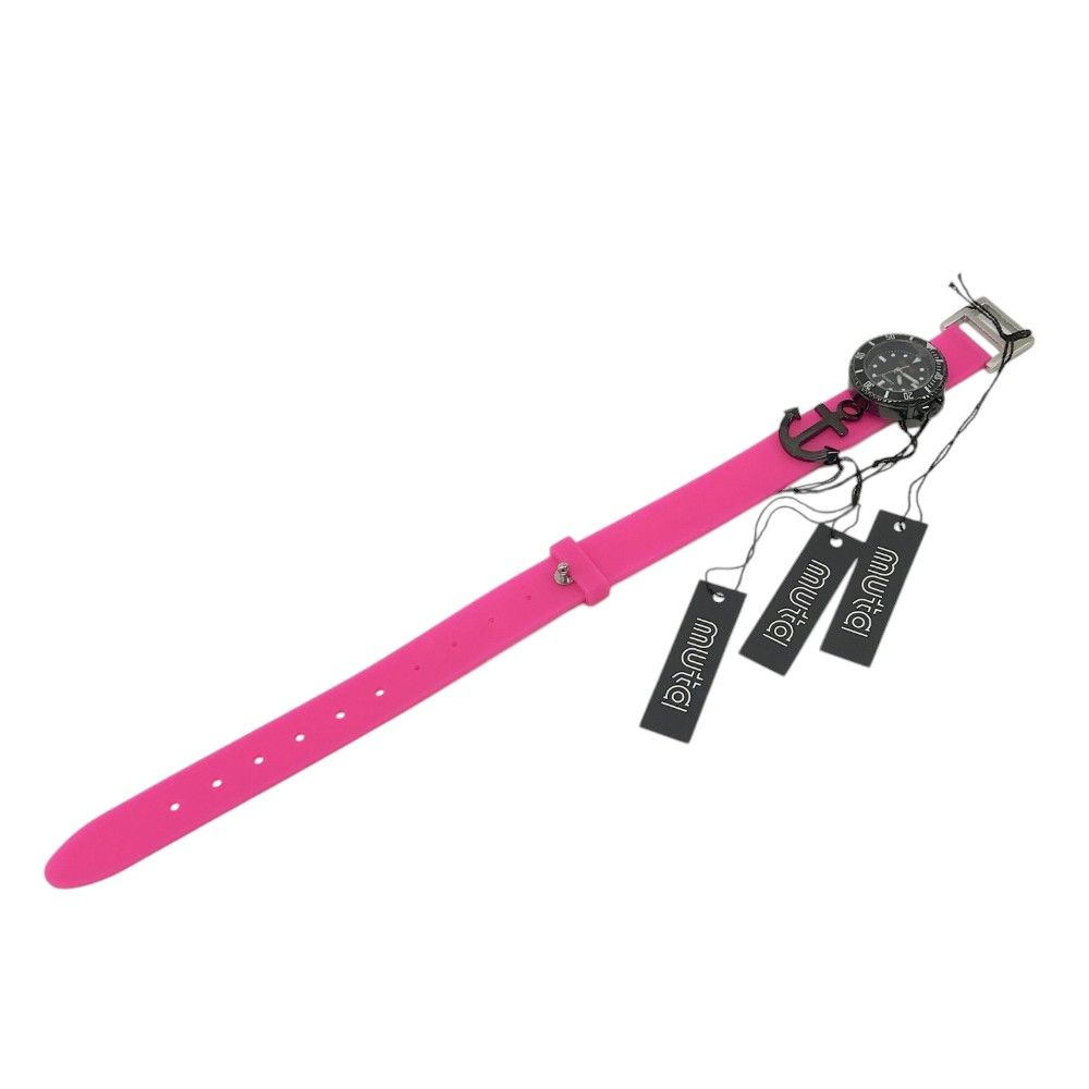 【新品】muta ピンク時計 muta×ROMAGO 時計本体 (ブラック/ピンク/ブラック) – muta