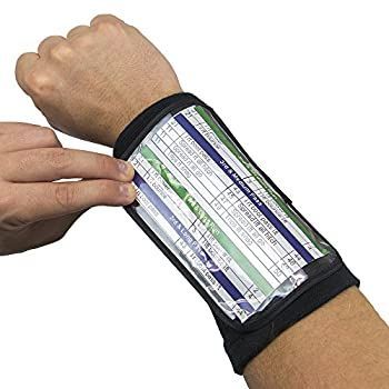 Football Quarterback Triple挿入Playbookリストバンド multi-sport再生ホルダーbyクラウンスポーツ用品