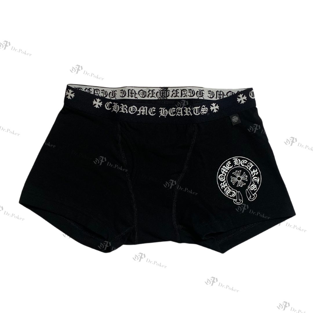 新品】 Chrome ファッション Hearts ショート ボクサー ブリーフ 黒×白