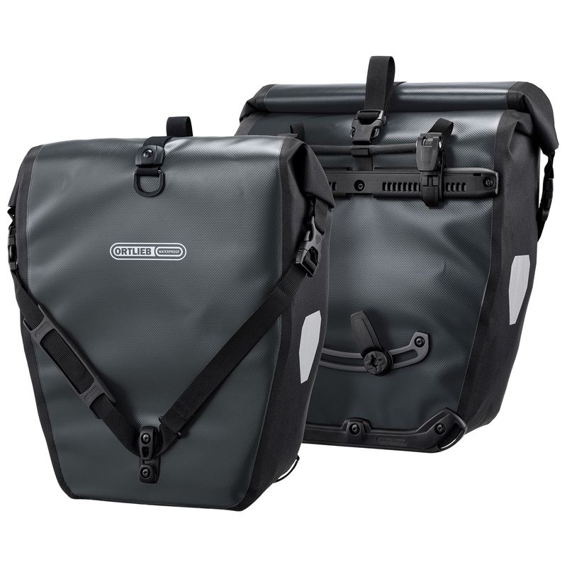 ORTLIEB オルトリーブ 正規品 バックローラー QL2.1 ペア 防水IP64 パニアバッグ サイクル アスファルト×ブラック 40L ペア