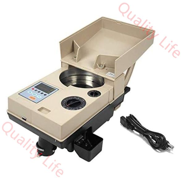 コインカウンター1500枚 分 カウント範囲 1-99999適用コイン直径範囲15mm-34mmコイン厚さ範囲 1mm-3.4mmプリセットカウント機能累積カウント機能 硬貨選別機 硬貨 パチスロのメダルなど計数 直径 厚さ調節