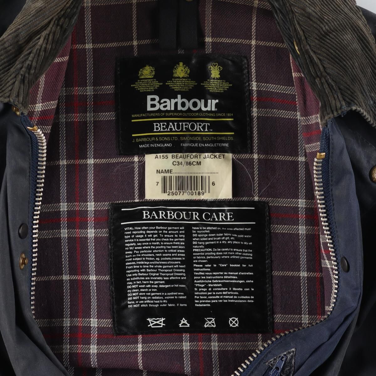 古着 90年代 バブアー Barbour BEAUFORT ビューフォート 旧3ワラント