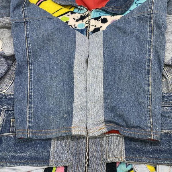 中古】TOO CUTE 90s リメイク デニムジャケット マルチカラー XL相当