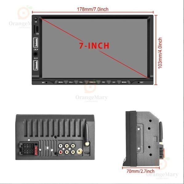 カーオーディオ 7インチ 高画質 Apple CarPlay/AndroidAuto対応