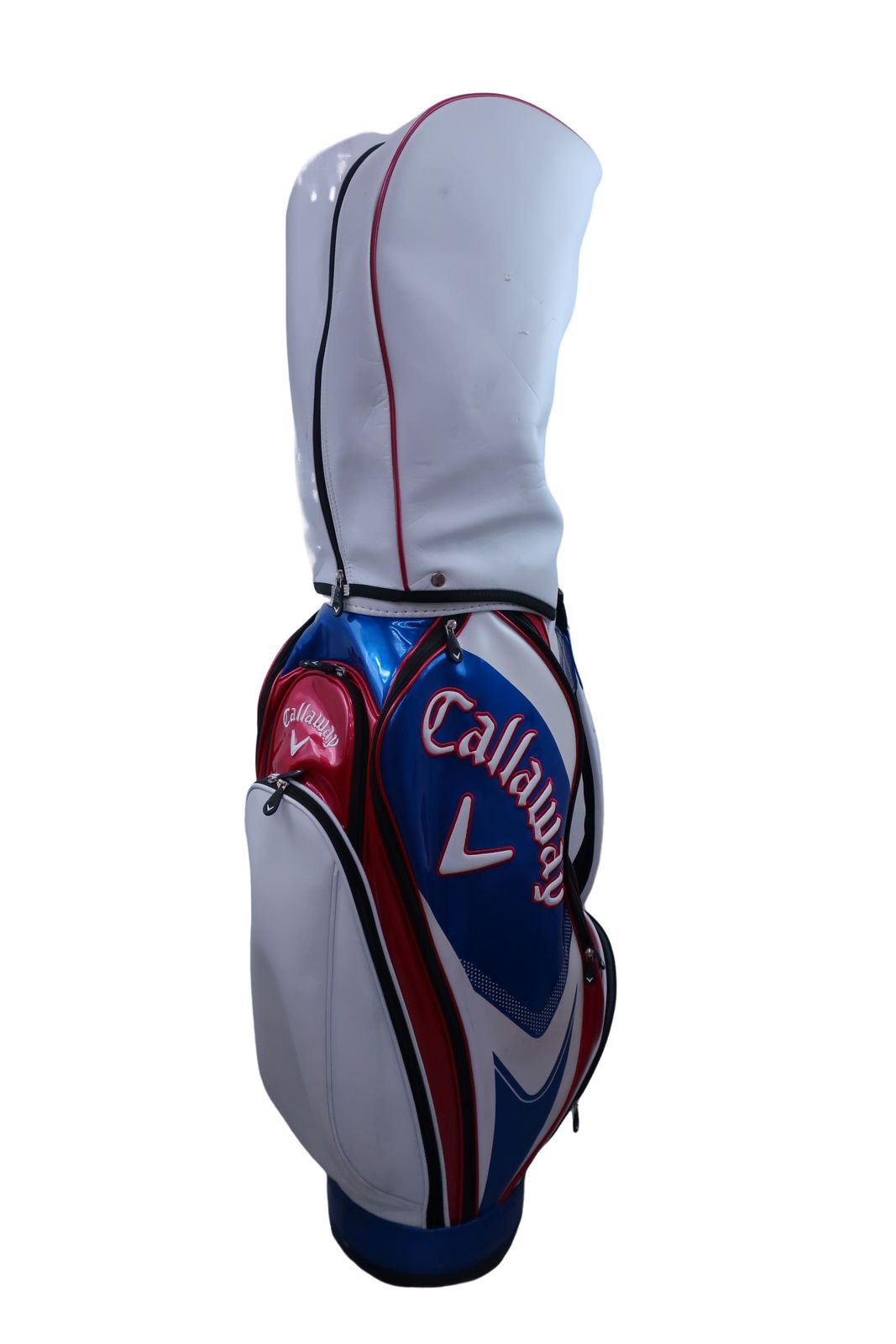 Callaway キャロウェイ ゴルフ キャディバッグ エナメル 青 白 ブルー Callaway(キャロウェイ) エナメルキャディバッグ 白青 5口 ゴルフ用品