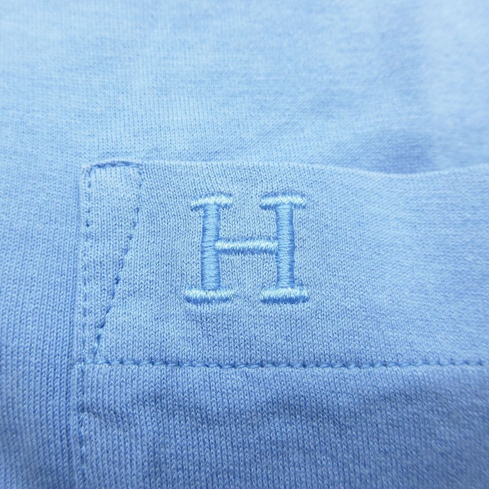 HERMES エルメス クルーネック Hロゴ刺しゅう Tシャツ トップス