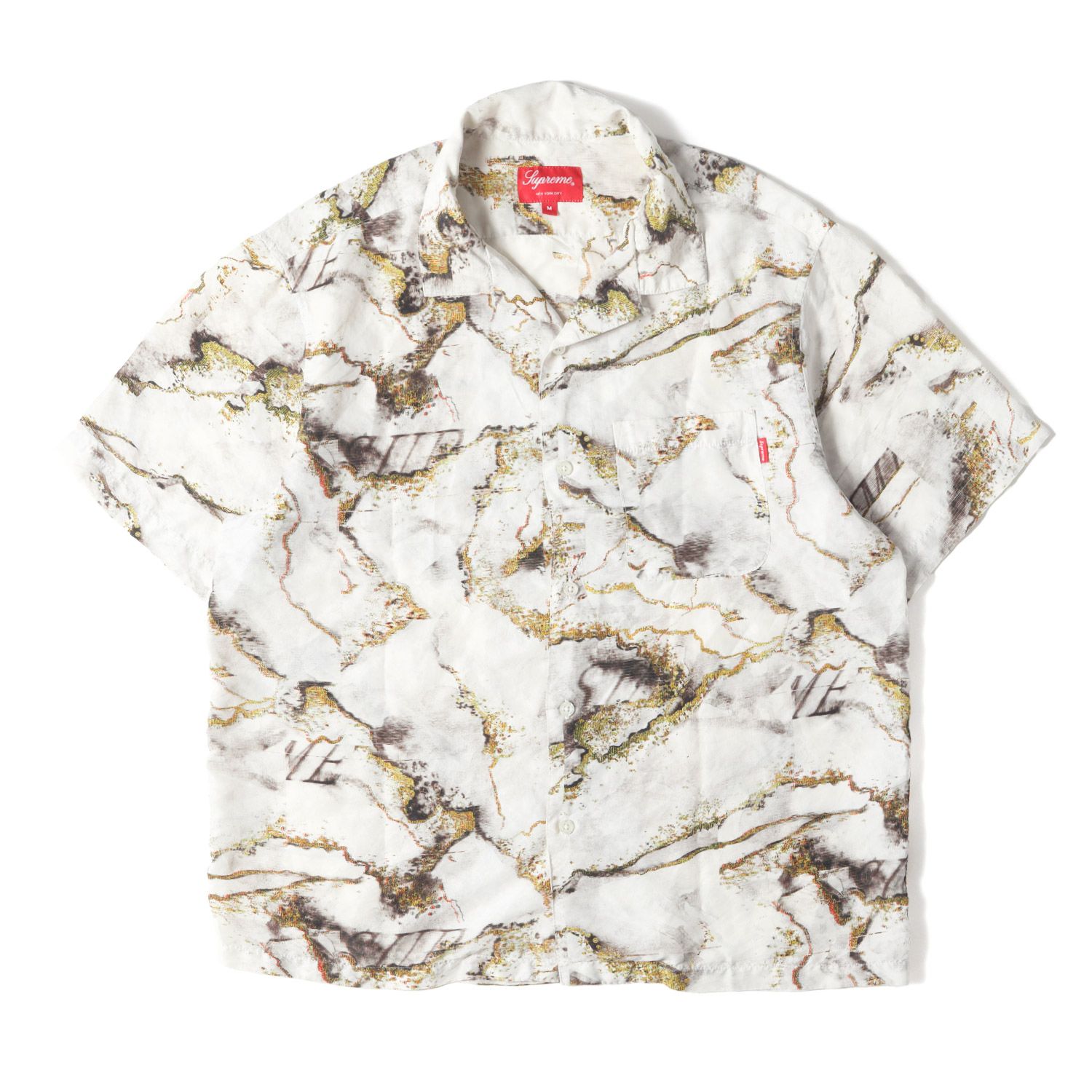 Supreme シルク 半袖シャツ M 美品】Supreme シュプリーム シャツ サイズ:M / 20AW マーブル