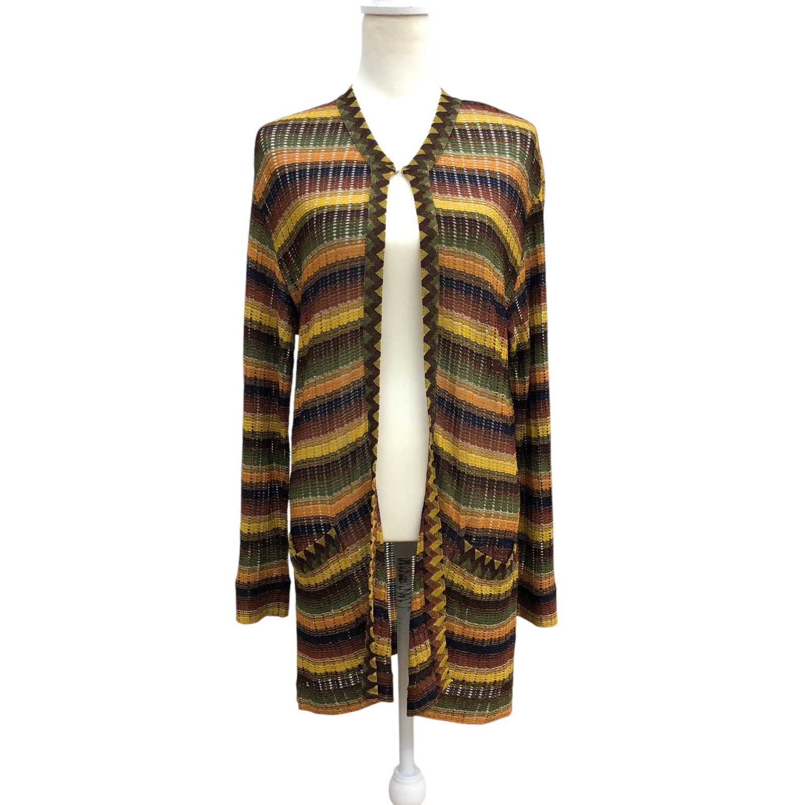 専用MISSONI 透かし編み ボーダー カーディガン ニット 透かし編みボーダーカーディガン/earth music&ecology（アース