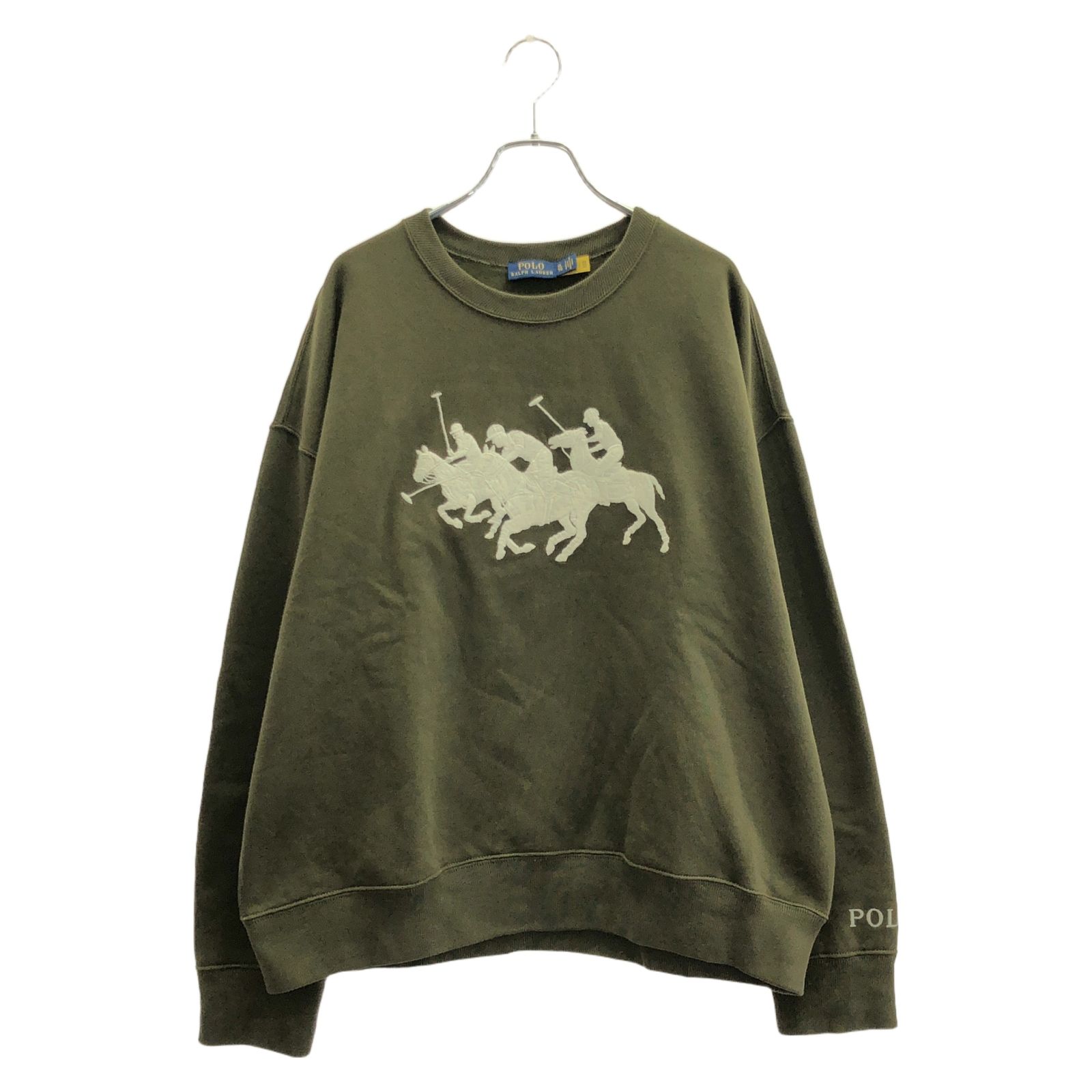 ポロ ラルフローレン POLO RALPH LAUREN スウェット Heard Cn Po-Long スウェットシャツ カーキグリーン コットン Heard Cn Po-Long スウェットシャツ ユニセックス Used A